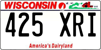 WI license plate 425XRI