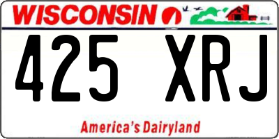 WI license plate 425XRJ