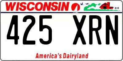 WI license plate 425XRN