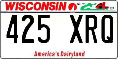 WI license plate 425XRQ