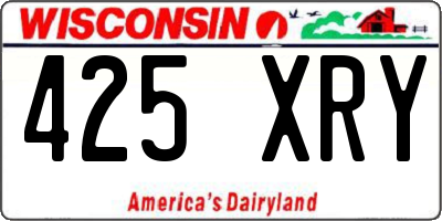 WI license plate 425XRY