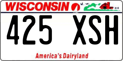 WI license plate 425XSH