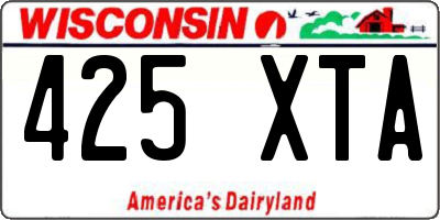WI license plate 425XTA
