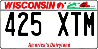 WI license plate 425XTM