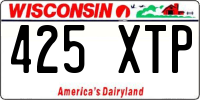 WI license plate 425XTP