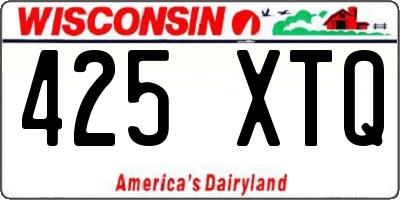 WI license plate 425XTQ