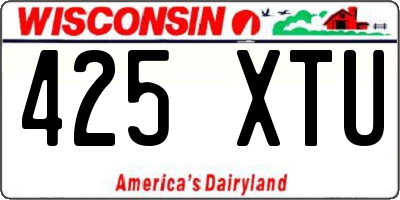 WI license plate 425XTU