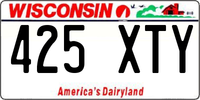 WI license plate 425XTY