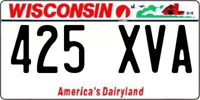 WI license plate 425XVA