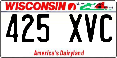 WI license plate 425XVC