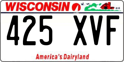 WI license plate 425XVF