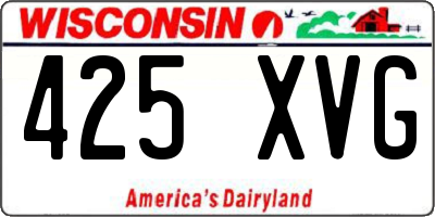 WI license plate 425XVG