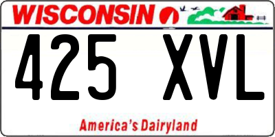 WI license plate 425XVL