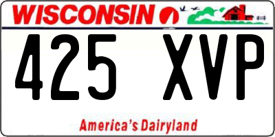 WI license plate 425XVP