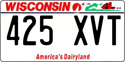 WI license plate 425XVT