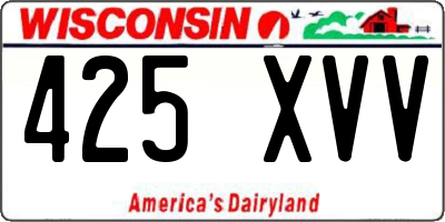 WI license plate 425XVV
