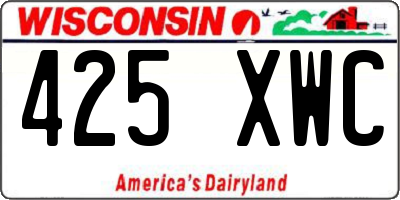 WI license plate 425XWC