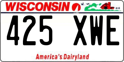 WI license plate 425XWE