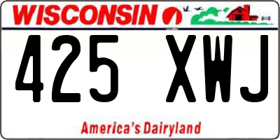 WI license plate 425XWJ