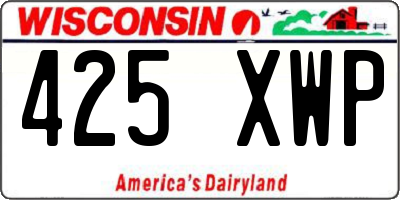 WI license plate 425XWP