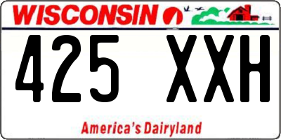 WI license plate 425XXH