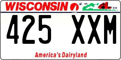 WI license plate 425XXM