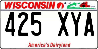 WI license plate 425XYA