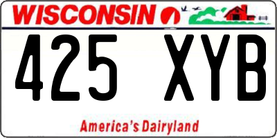 WI license plate 425XYB