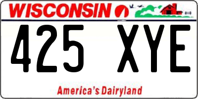 WI license plate 425XYE