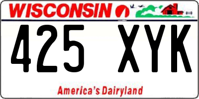 WI license plate 425XYK