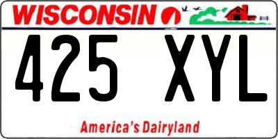 WI license plate 425XYL