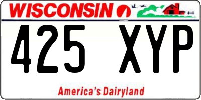 WI license plate 425XYP