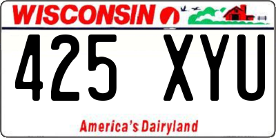 WI license plate 425XYU