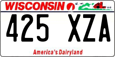 WI license plate 425XZA