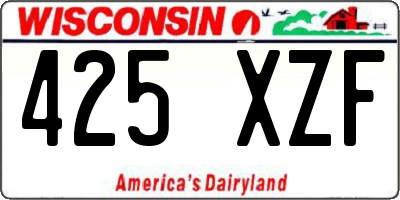 WI license plate 425XZF