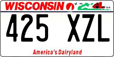WI license plate 425XZL