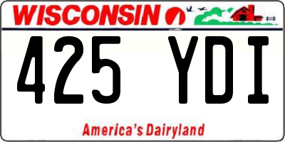 WI license plate 425YDI