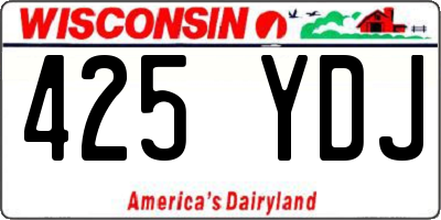 WI license plate 425YDJ