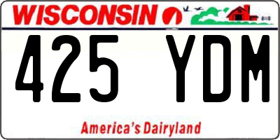 WI license plate 425YDM