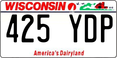 WI license plate 425YDP