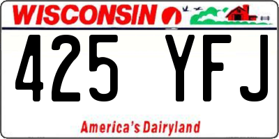 WI license plate 425YFJ