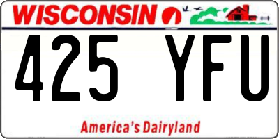 WI license plate 425YFU