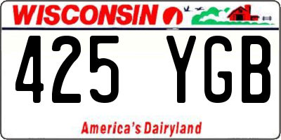 WI license plate 425YGB