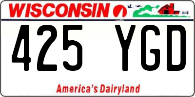WI license plate 425YGD