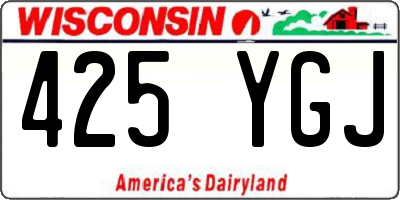 WI license plate 425YGJ