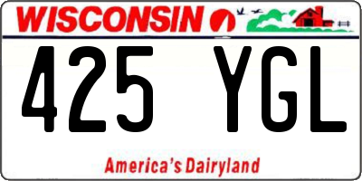 WI license plate 425YGL
