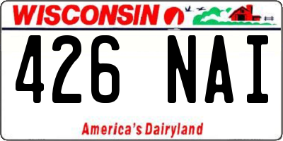 WI license plate 426NAI