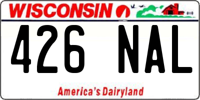 WI license plate 426NAL