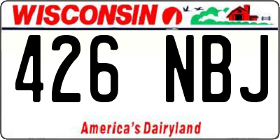 WI license plate 426NBJ