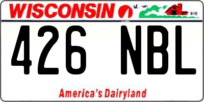 WI license plate 426NBL